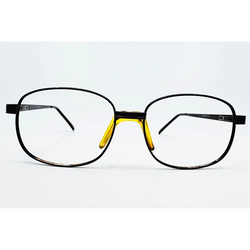 Capri PT56 Eyeglasses Mens Coffee Brown Square Frame 55-16-145